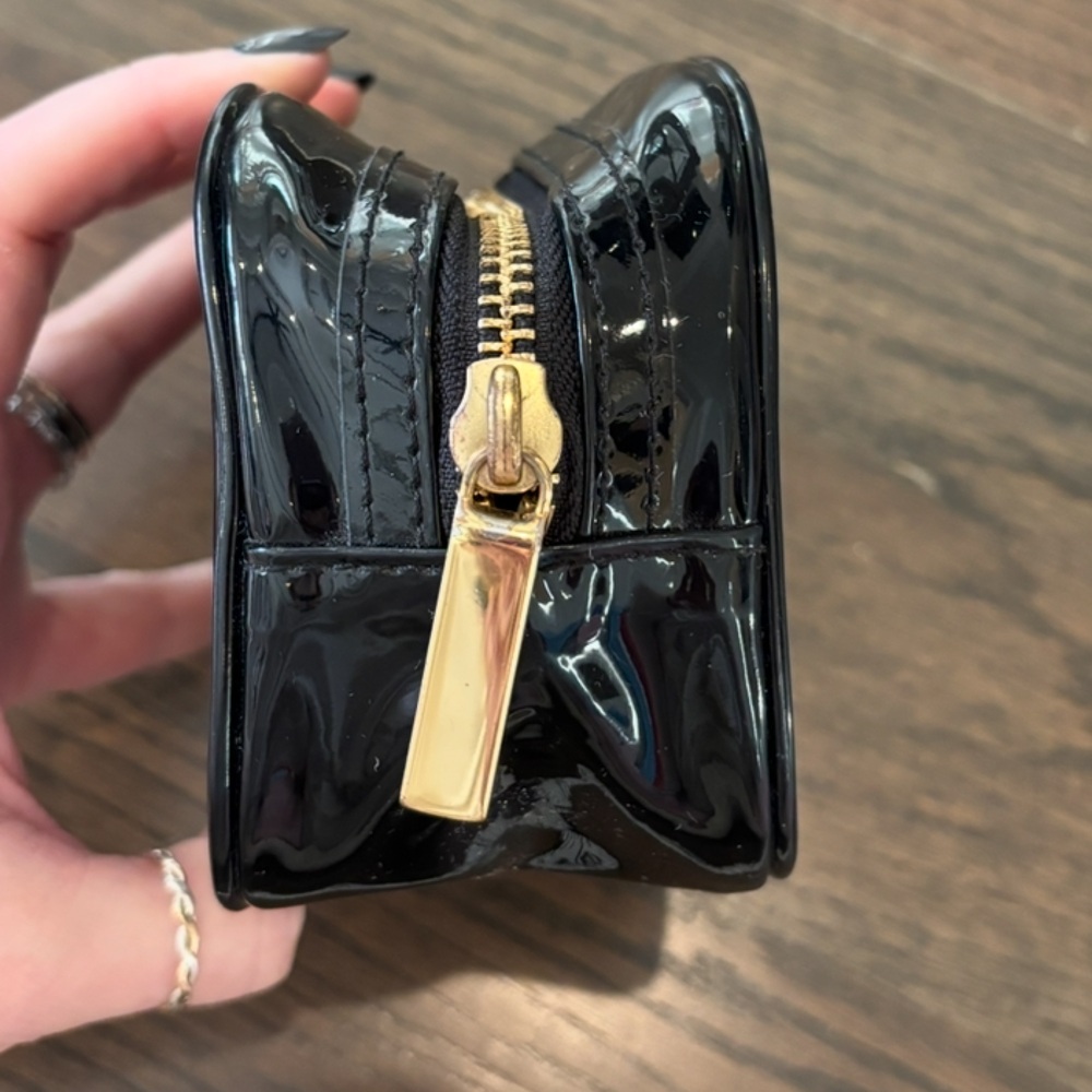 Tory Burch Glossy Black Cosmetic Bag Set of 2, like new - Picture 12 of 16